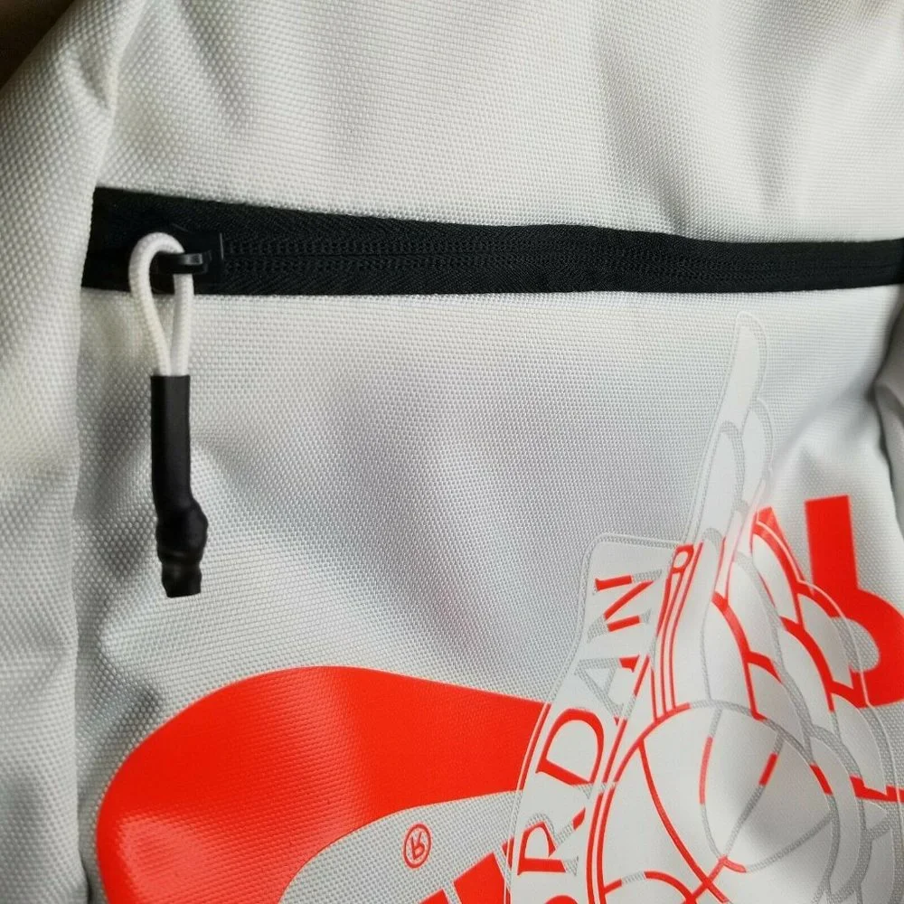 Nike Air Jordan Remix Backpack White 9A0167-001 Laptop Storage Inside New